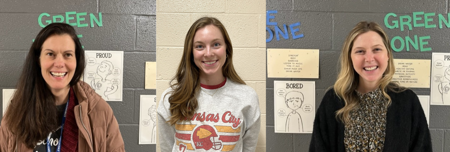 Three School counselors with individual pictures.